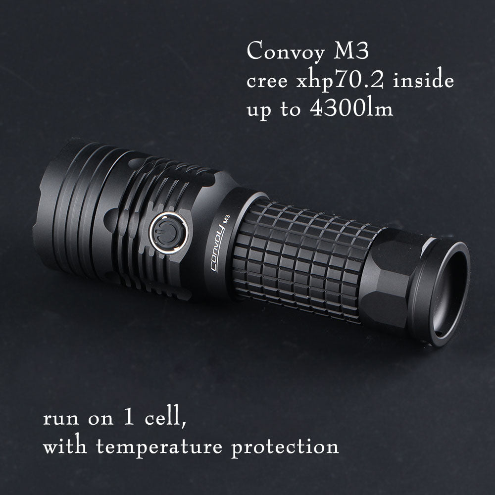 Convoy M3 XHP70.2 4300LM LED Flashlight WIth Temperature Protection Main image