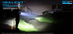 IMALENT R90TS 18X XHP35 HI 36000 Lumens 1679 Meters Throw Rechargeable LED Light