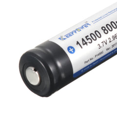 2pcs KeepPower 14500 800mAh Protected Rechargeable Battery