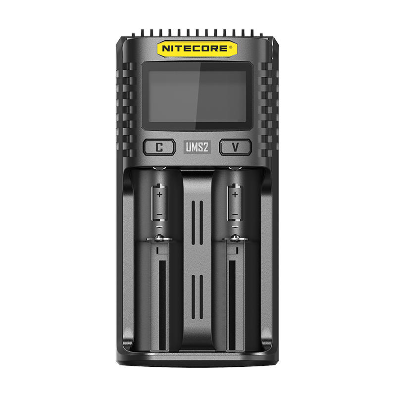 NITECORE UMS2 2 Slots LCD Screen Battery Charger For 26650 18650 21700 16340 18350 Main image