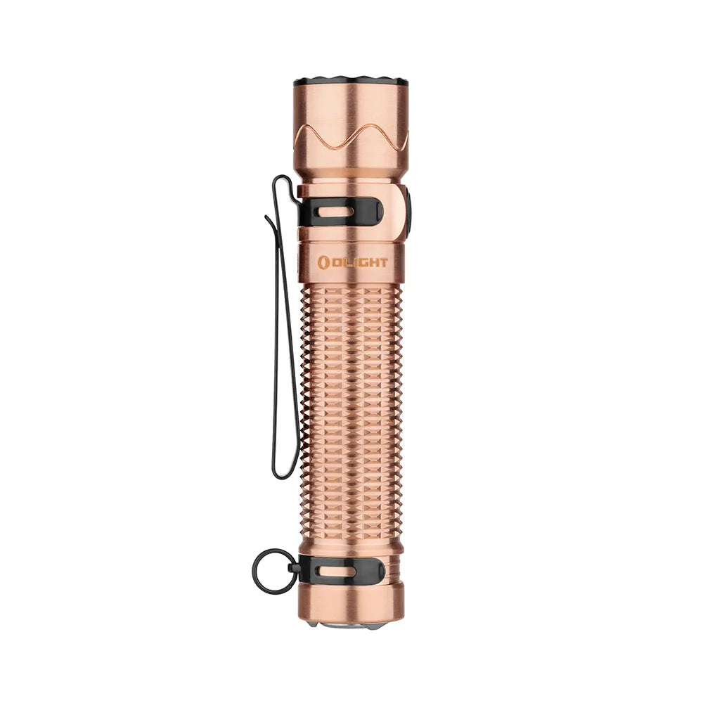 olight copper smini baton flashlight Olight Warrior Mini 2 Copper 1750 Lumens 220m Rechargeable LED Flashlight – Nealsgadgets