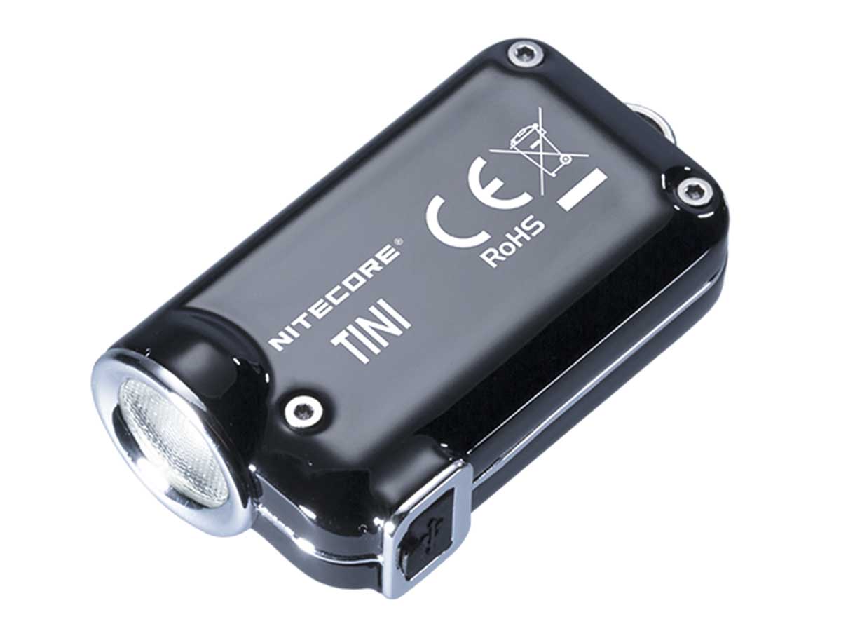 Nitecore TINI SS CREE XP-G2 LED 380 Lumens USB Rechargeable Stainless Steel LED Keychain Light